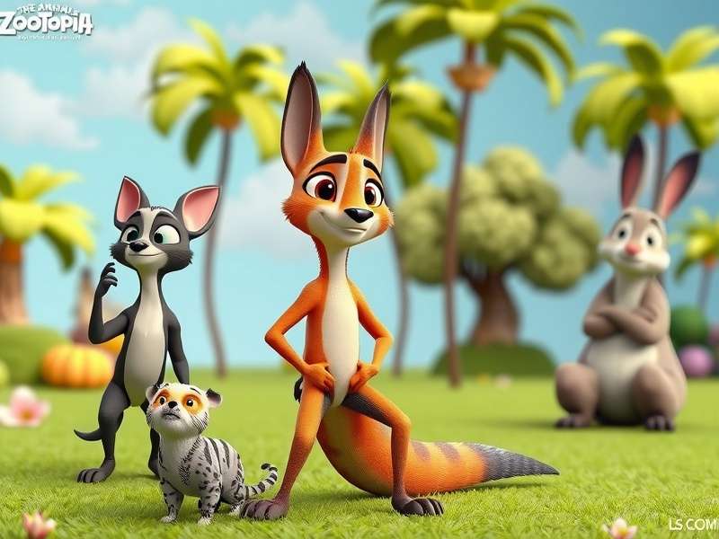 High-quality 3D model render of Judy Hopps and Nick Wilde from Zootopia