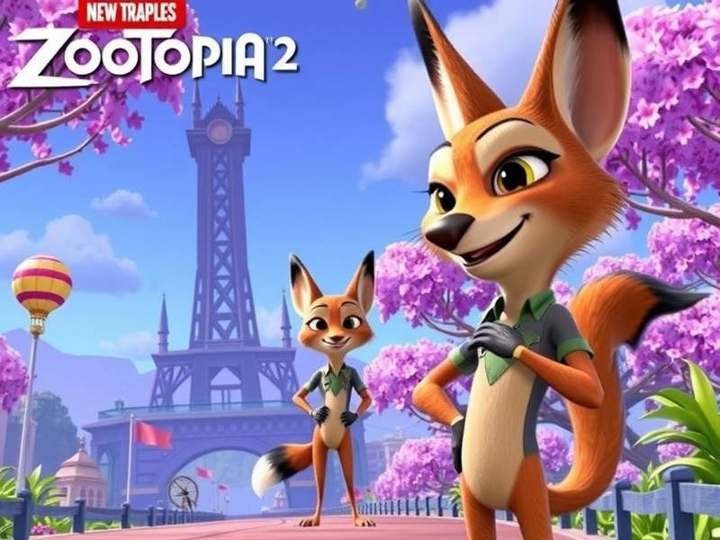 Zootopia 2 Official Teaser Poster featuring Judy Hopps and Nick Wilde in Zootopia city