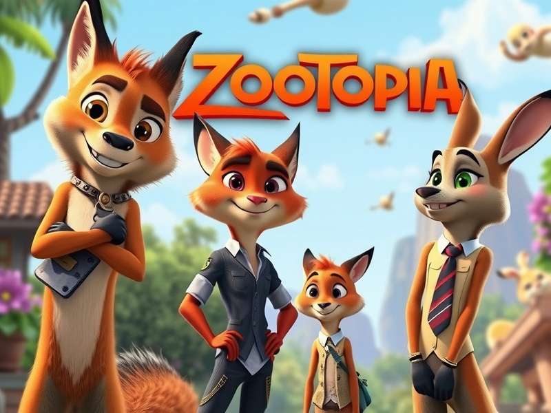 Map of Zootopia city districts from the movie