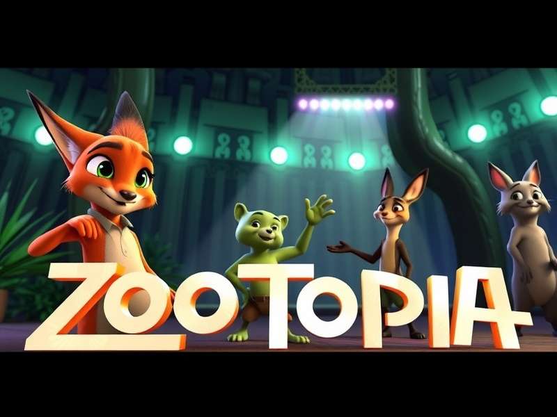 Cityscape of Zootopia with diverse districts