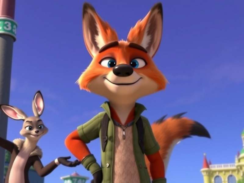Nick Wilde in Zootopia 2 looking confident and witty