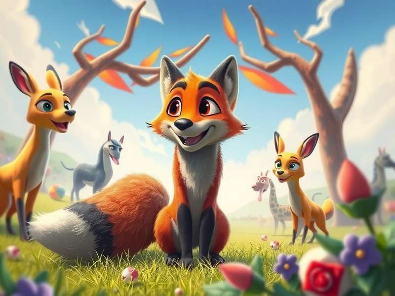 Illustration of a cunning fox character from Zootopia named Nick Wilde