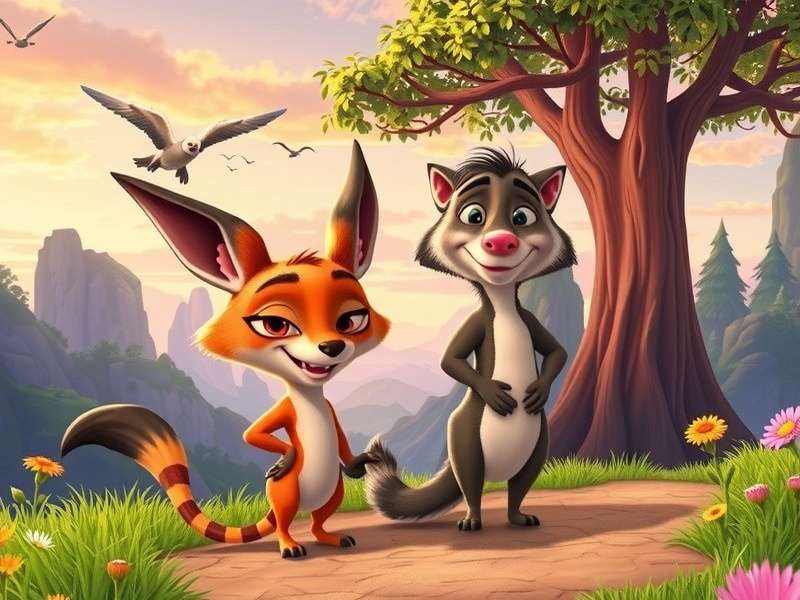 Zootopia cityscape with animals