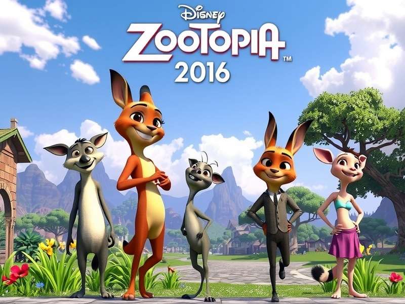 Judy Hopps and Nick Wilde overlooking the Zootopia skyline