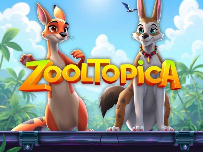 Zootopia Song Visual: Music notes and city skyline