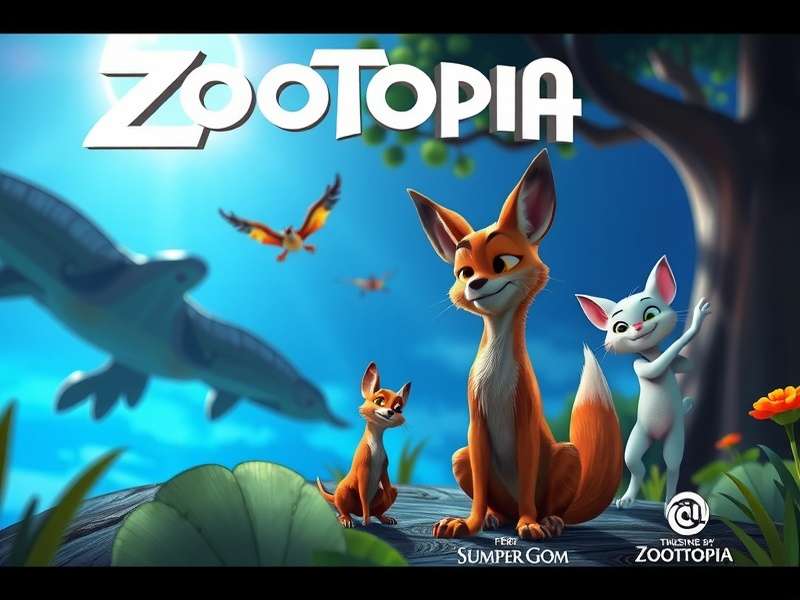 Colorful cityscape representing the diverse districts of Zootopia