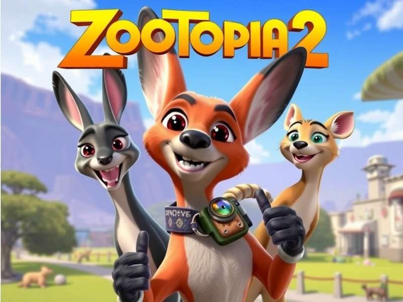 Official Zootopia 2 poster featuring Judy Hopps and Nick Wilde in action