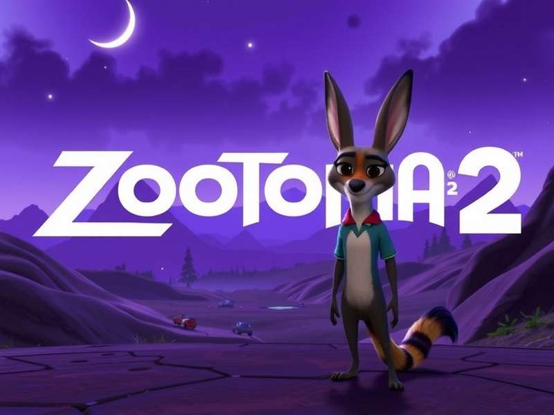 Concept art of a vibrant animated cityscape resembling Zootopia