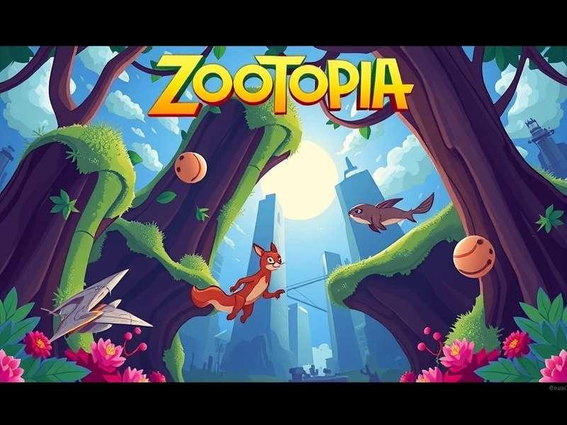 Early concept art of Zootopia's city districts