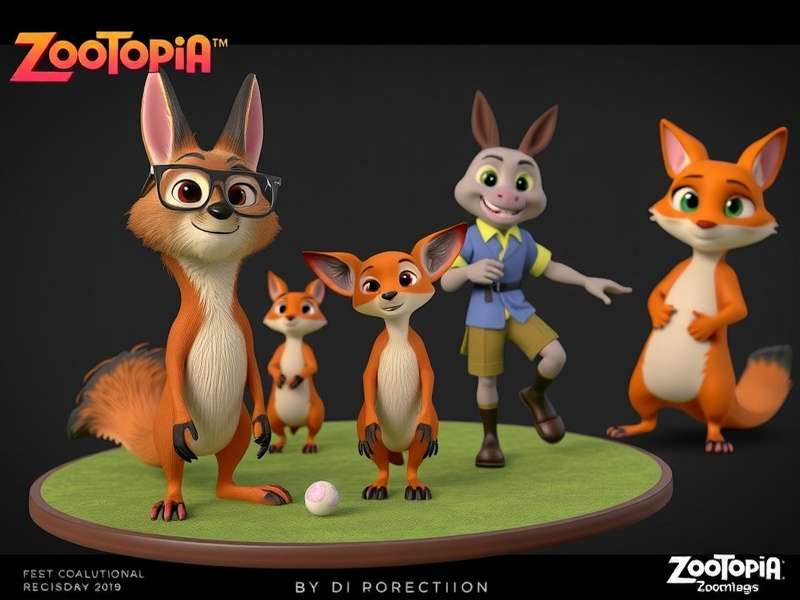 Zootopia 3D model collection featuring Judy Hopps, Nick Wilde, and other characters in high detail