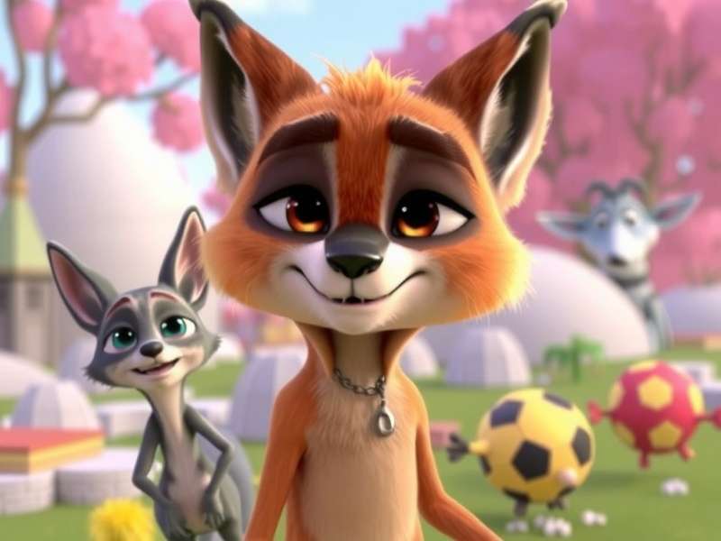 Zootopia 3d Animation cityscape with Judy Hopps and Nick Wilde