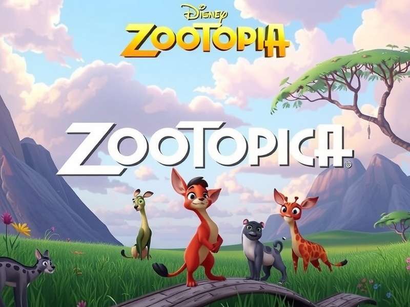 Zootopia 1 game poster featuring Nick Wilde and Judy Hops in front of the iconic Zootopia skyline
